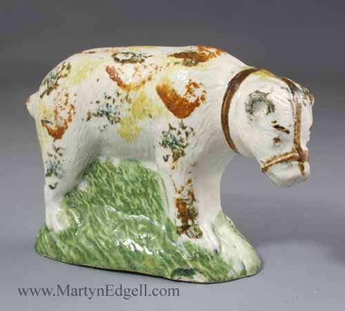 antique Staffordshire pottery, Staffordshire pottery bear, Myrna Schkolne