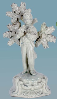 Staffordshire figure pottery, Myrna Schkolne, pearlware figure, creamware, bocage figure, antique Staffordshire pottery, Edge & Grocott