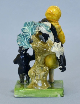 staffordshire figure, pearlware, antique Staffordshire, bocage figure, bocage, Myrna Schkolne, Holding the Past, Hunt Collection, Staffordshire Figures 1780-1840, chimney sweeps