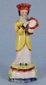 pearlware figure, early Staffordshire figure, Staffordshire pottery figure, bocage figure, Obadiah Sherratt, Myrna Schkolne