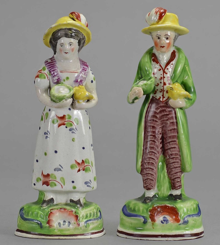 antique Staffordshire pottery, antique Staffordshire figure, pearlware figure, Myrna Schkolne