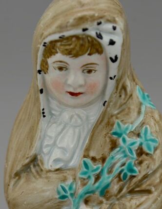 antique staffordshire pottery, Staffordshire figure, pearlware figure, Neale & Co, Spring, Autumn, Winter, Summer, Seasons figure, Myrna Schkolne