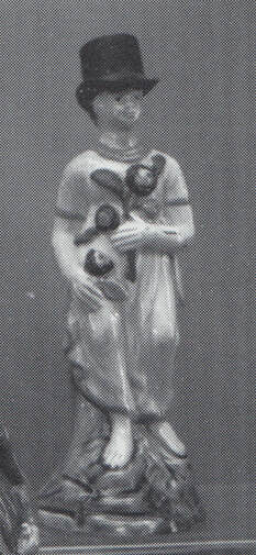 antique Staffordshire figure, Staffordshire pottery, pearlware figure,, Myrna Schkolne