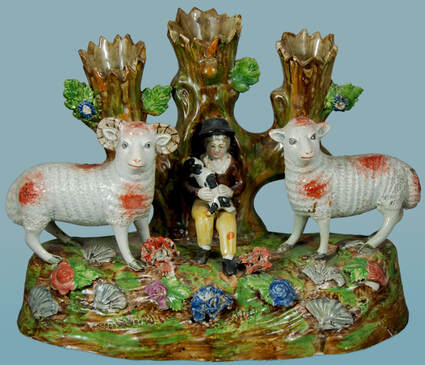 antique Staffordshire figure, pearlware figure, Staffordshire pottery,  John Dale, Myrna Schkolne