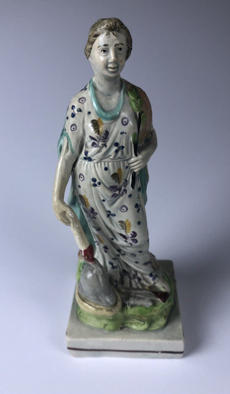 antique Staffordshire pottery, pearlware figures, Peace,  Myrna Schkolne,  