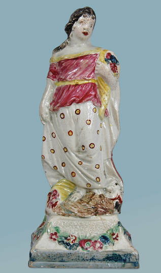 antique Staffordshire, antique Staffordshire figure, pearlware figure, Myrna Schkolne, Ceres