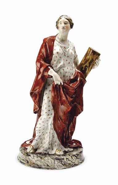 antique Staffordshire figure, Staffordshire pottery figure, Wedgwood figure, Wedgwood & Co., pearlware figure, Myrna Schkolne, Fortitude