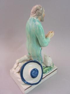 Staffordshire pottery figure, antique Staffordshire, pearlware, Ralph Wood, Myrna Schkolne, antique Staffordshire pottery